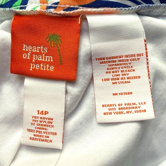 Hearts of Palm Lot of 2 Tropical Print Stretch Mini Skirts Skort Women’s 14P - Picture 10 of 10